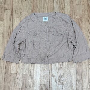 Torrid Cropped Jacket Linen